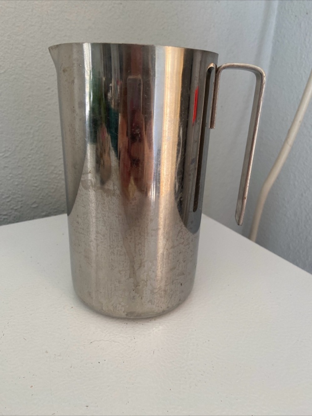 Stainless Steel Pitcher with Handle - Silver wessco frothing